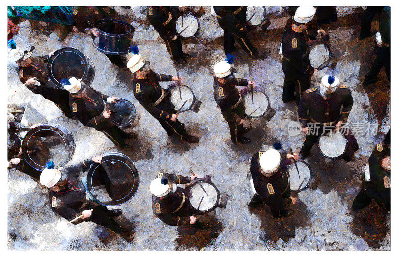军事乐队圣周塞维利亚-数码照片处理