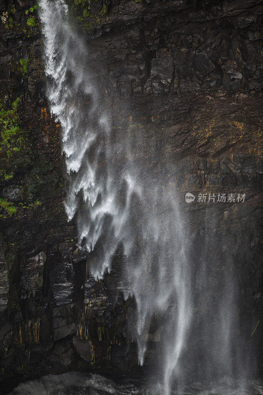 Mulafossur瀑布细节，法罗群岛