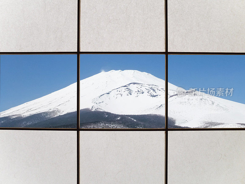 从日本窗户看富士山