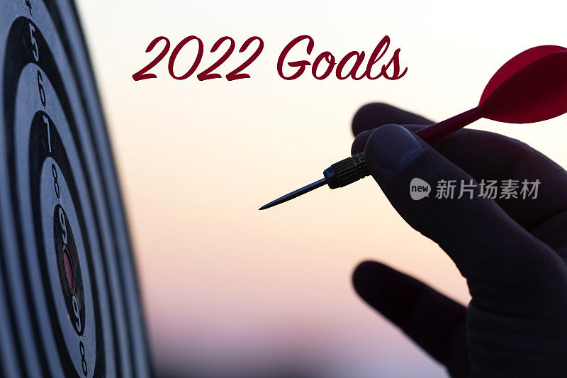 2022年新年概念与Dart