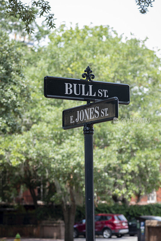乔治亚州萨凡纳的牛街标志