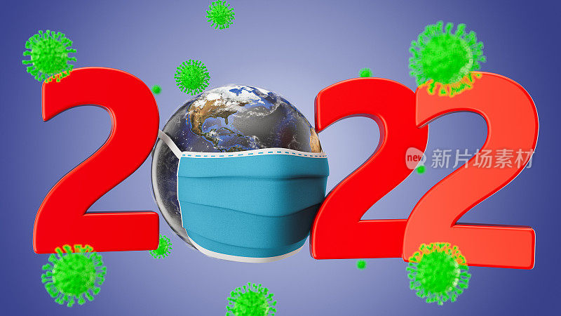 2022冠状病毒大流行概念与地球和冠状病毒