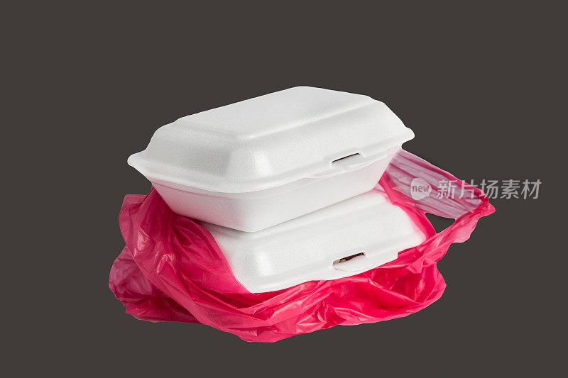 泡沫塑料午餐盒和PVC塑料袋