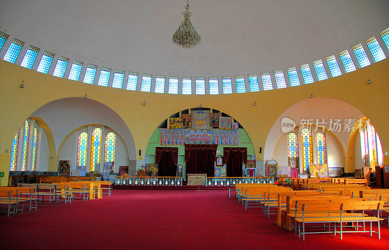 埃塞俄比亚，阿克苏姆:圣玛丽教堂的内部