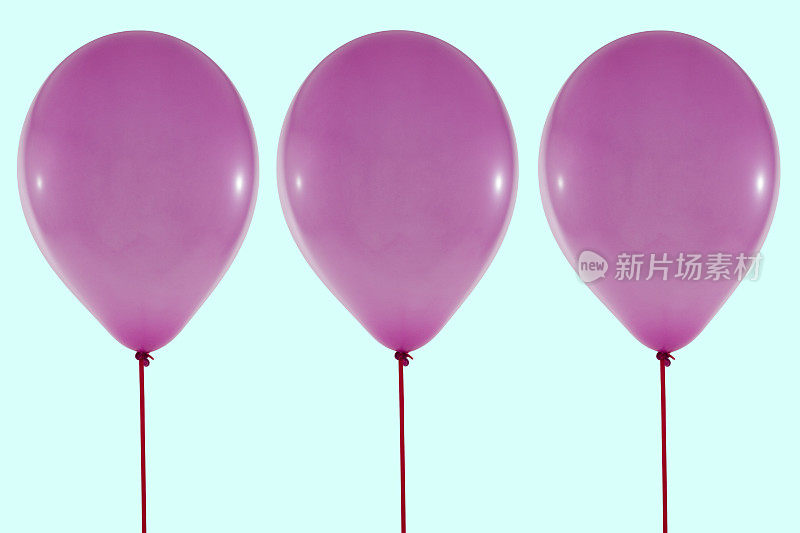 三个紫色的气球