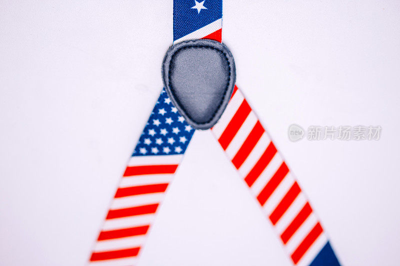 孤立的美国国旗吊带