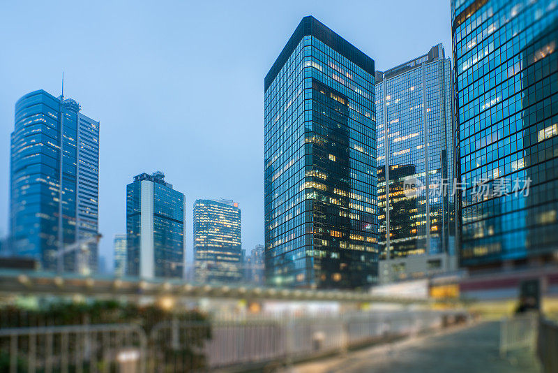 香港中心区的现代化摩天大楼