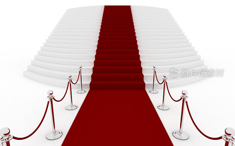 红地毯和巨大的楼梯(银色)