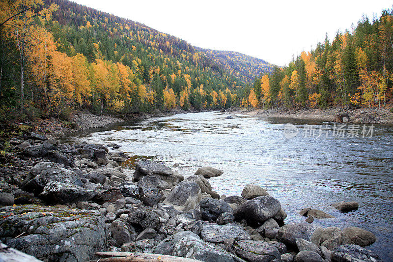 秋天的清水河。