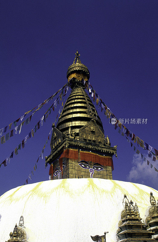 尼泊尔，加德满都，斯瓦扬布纳特神庙。