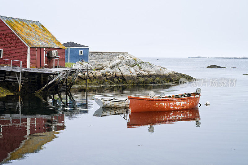 渔船，佩吉湾，加拿大新斯科舍省。