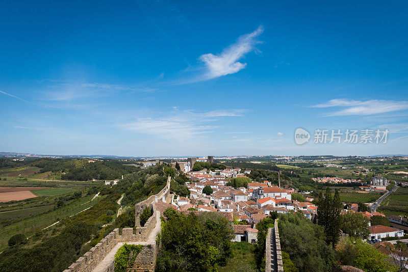 葡萄牙西部中世纪有围墙的村庄奥比多斯