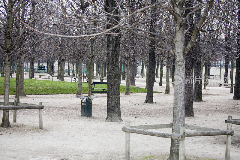 冬天的杜伊勒里宫花园，巴黎