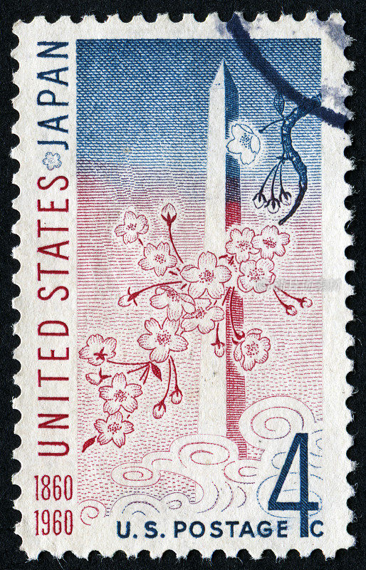 美国和日本邮票