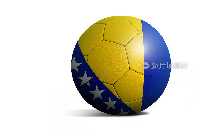 带有波斯尼亚和黑塞哥维那国旗的足球