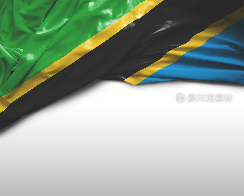坦桑尼亚挥舞着国旗
