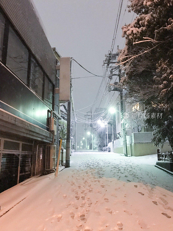 东京的雪路