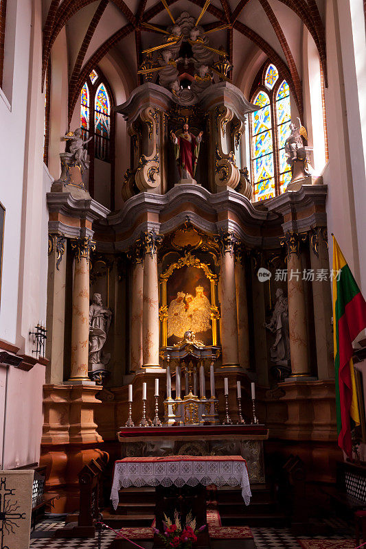 圣安妮教堂内部，立陶宛维尔纽斯。