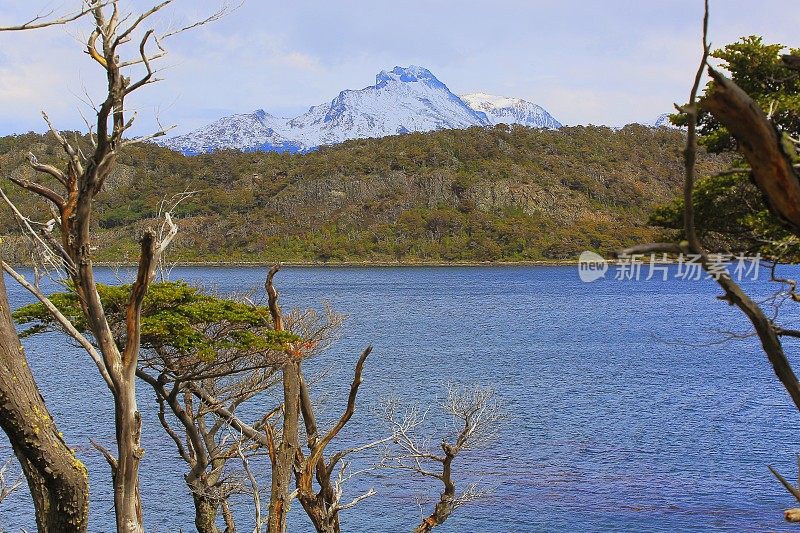 比格尔海峡湾水-乌斯怀亚景观-火地岛，阿根廷