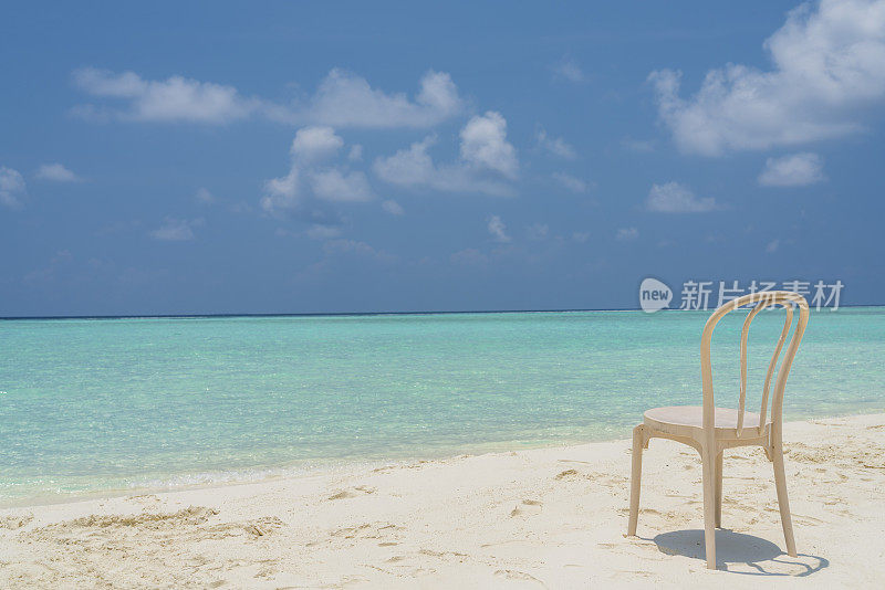 马尔代夫的沙滩和绿松石海