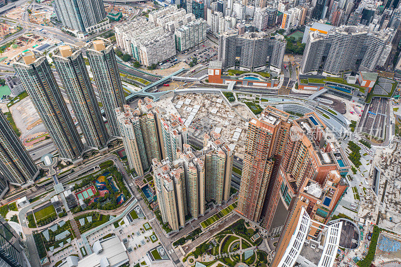 香港拥挤的公寓楼