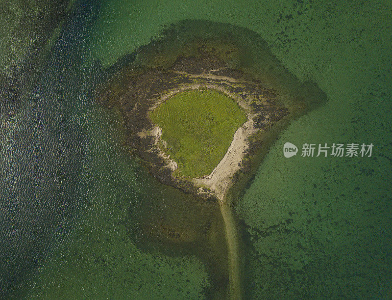 鸟瞰图沿野生大西洋方式，贝尔穆莱特，县梅奥，爱尔兰。