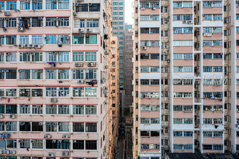 旧社区，香港的公寓大楼