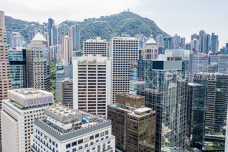 香港城市无人机视图