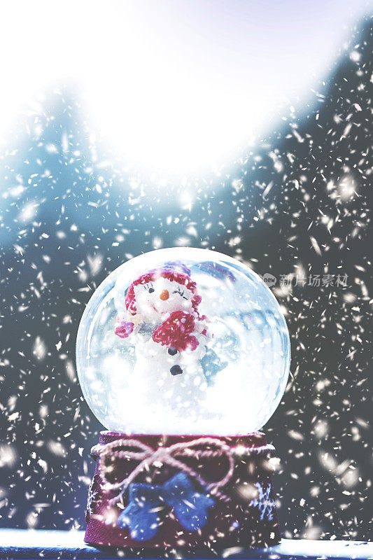 雪花球和圣诞装饰