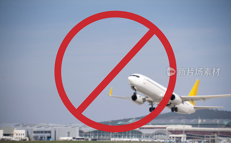 飞机上的禁止标志。