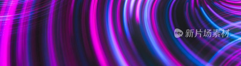 未来的抽象发光背景扭曲的霓虹灯曲线