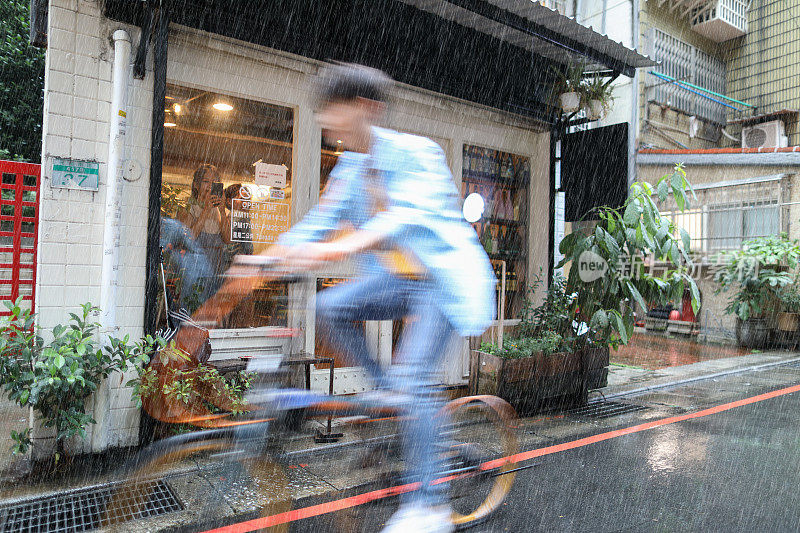 下雨和骑自行车上班