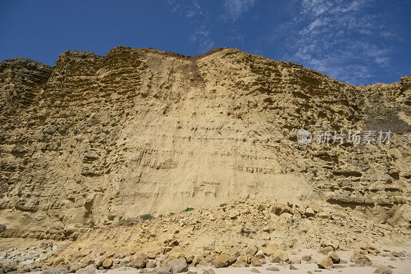 多塞特的侏罗纪海岸，发生了山体滑坡