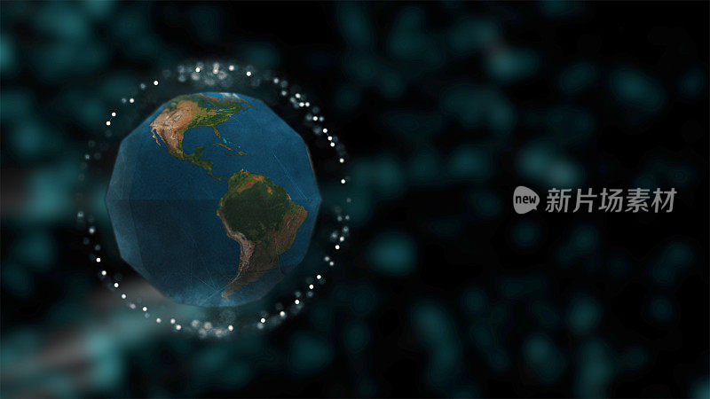 地球上隔离。3d渲染病毒感染的行星从内部和行星是孤立的整个世界。