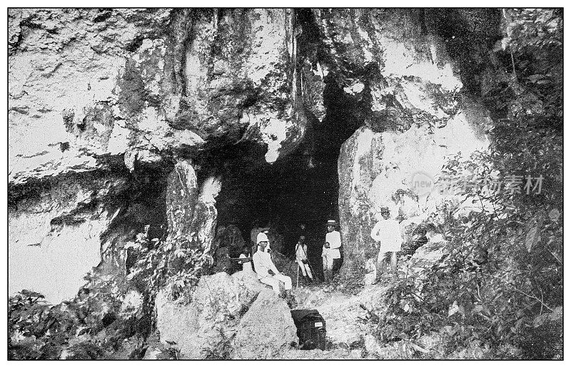 古董黑白照片:菲律宾吕宋岛中部山脉