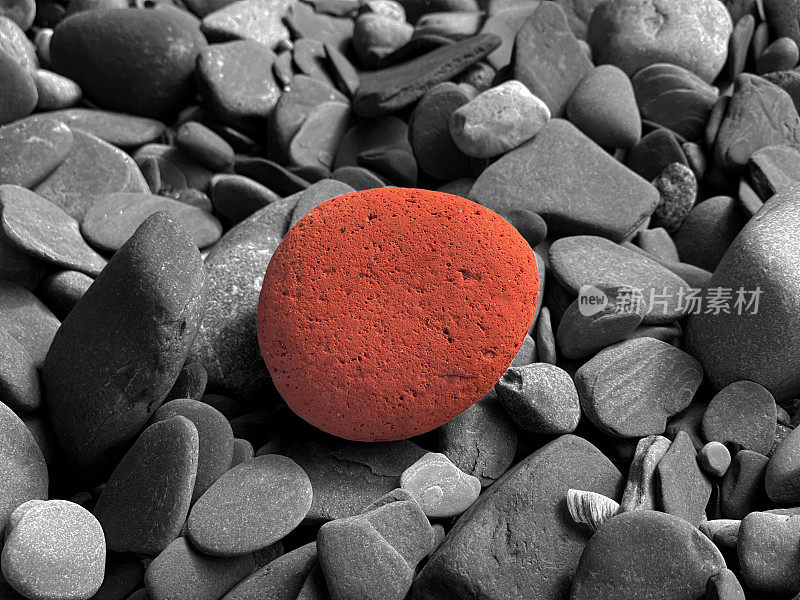 灰色石头中的红色岩石背景