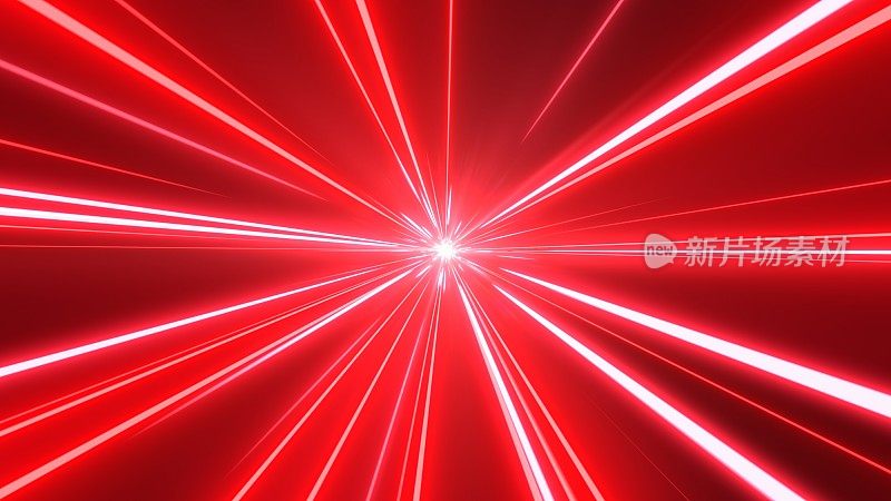 快速移动的激光隧道隧道红色霓虹灯虫洞恒星隧道-抽象背景纹理