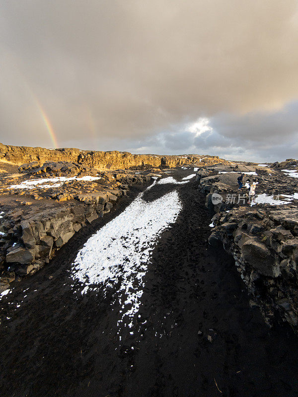 冰岛西部北美和欧亚大陆构造板块之间的裂口
