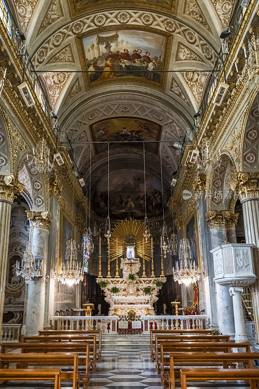 意大利利古利亚的圣玛格丽塔圣贾科莫巴洛克教堂