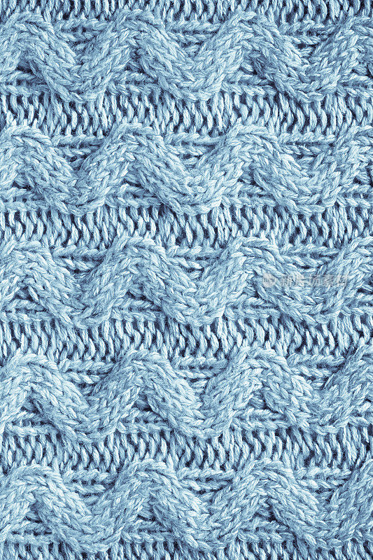 针织纹理天然柔软的羊毛针织面料浅蓝色背景