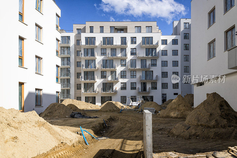 住宅小区的建筑工地