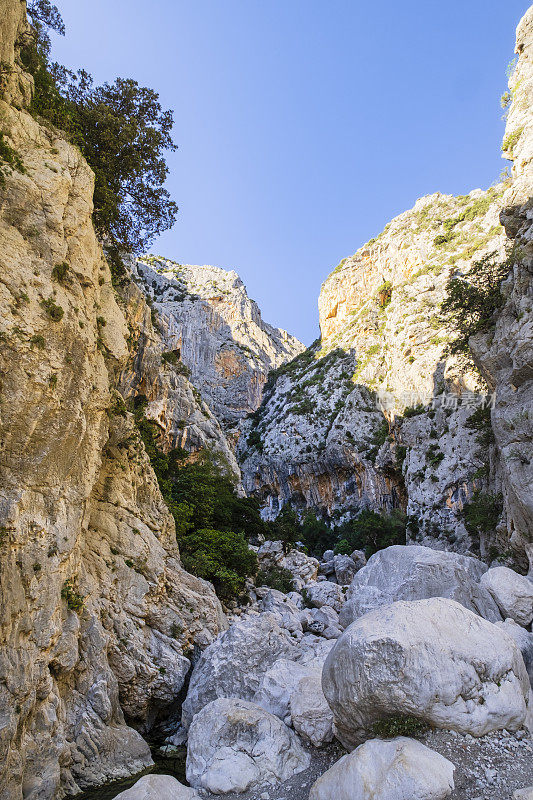 Gorropu峡谷，位于意大利撒丁岛中东部的Supramonte地区