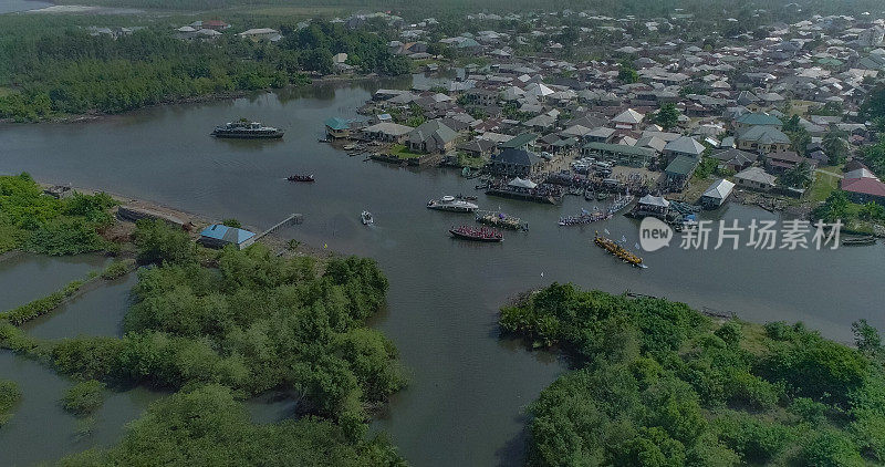 河边，红树林，小溪