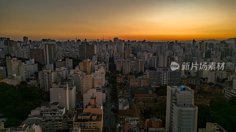 圣保罗Higienópolis社区的夜景