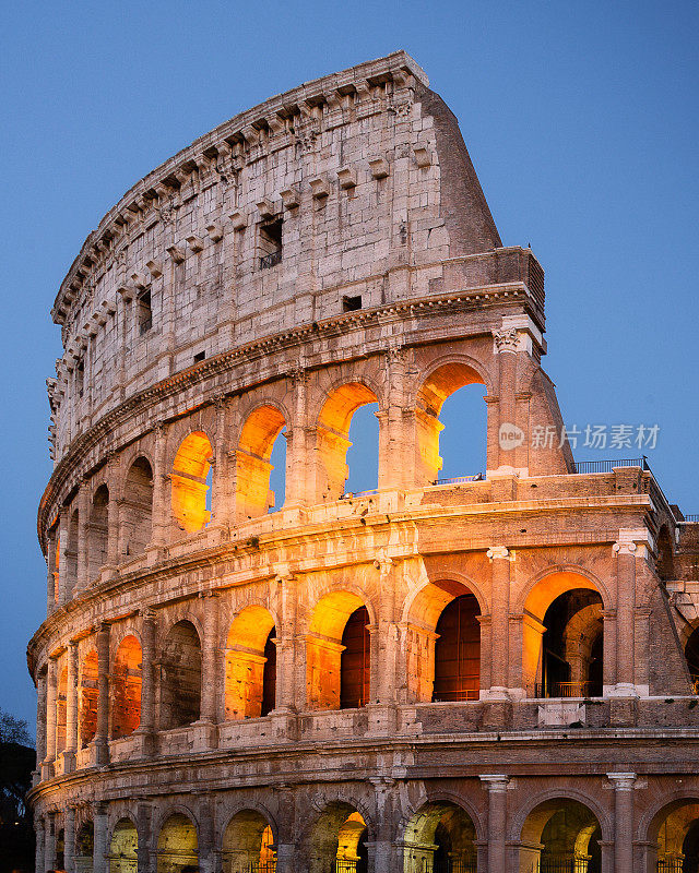 罗马(意大利)城市探索-罗马斗兽场细节黄昏