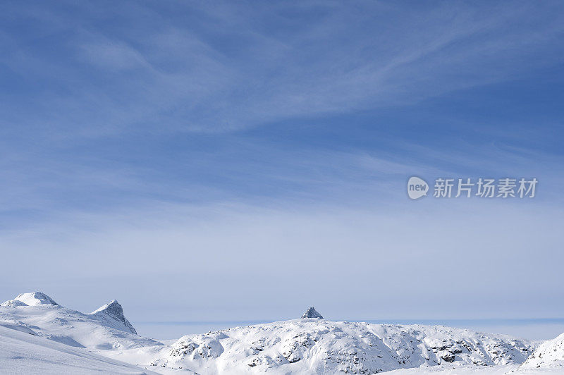 山地冬季景观来自朝鲜黑门山脉