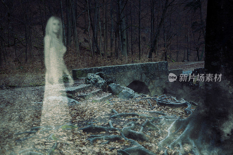 森林里的幽灵女人