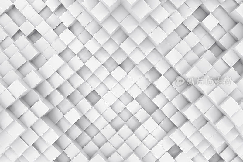 由立方体构成的抽象背景。三维演示