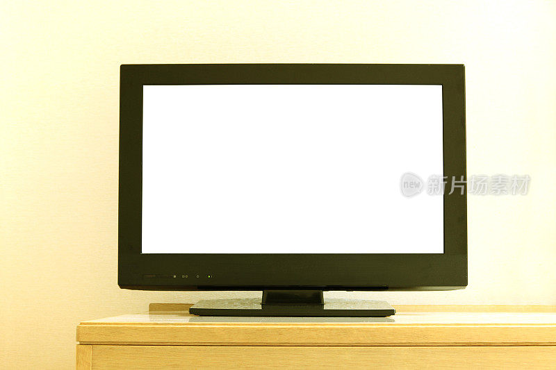 电视的白色空白屏幕