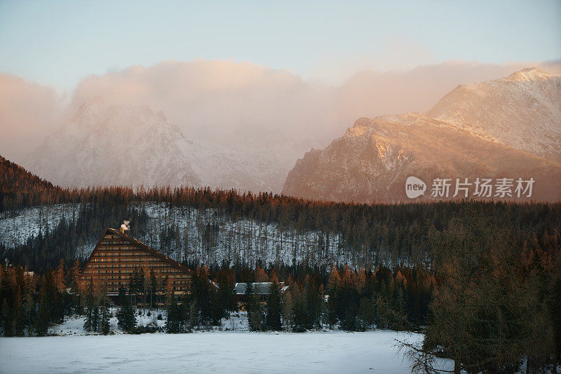 斯特伦斯克普莱索雪山的风景